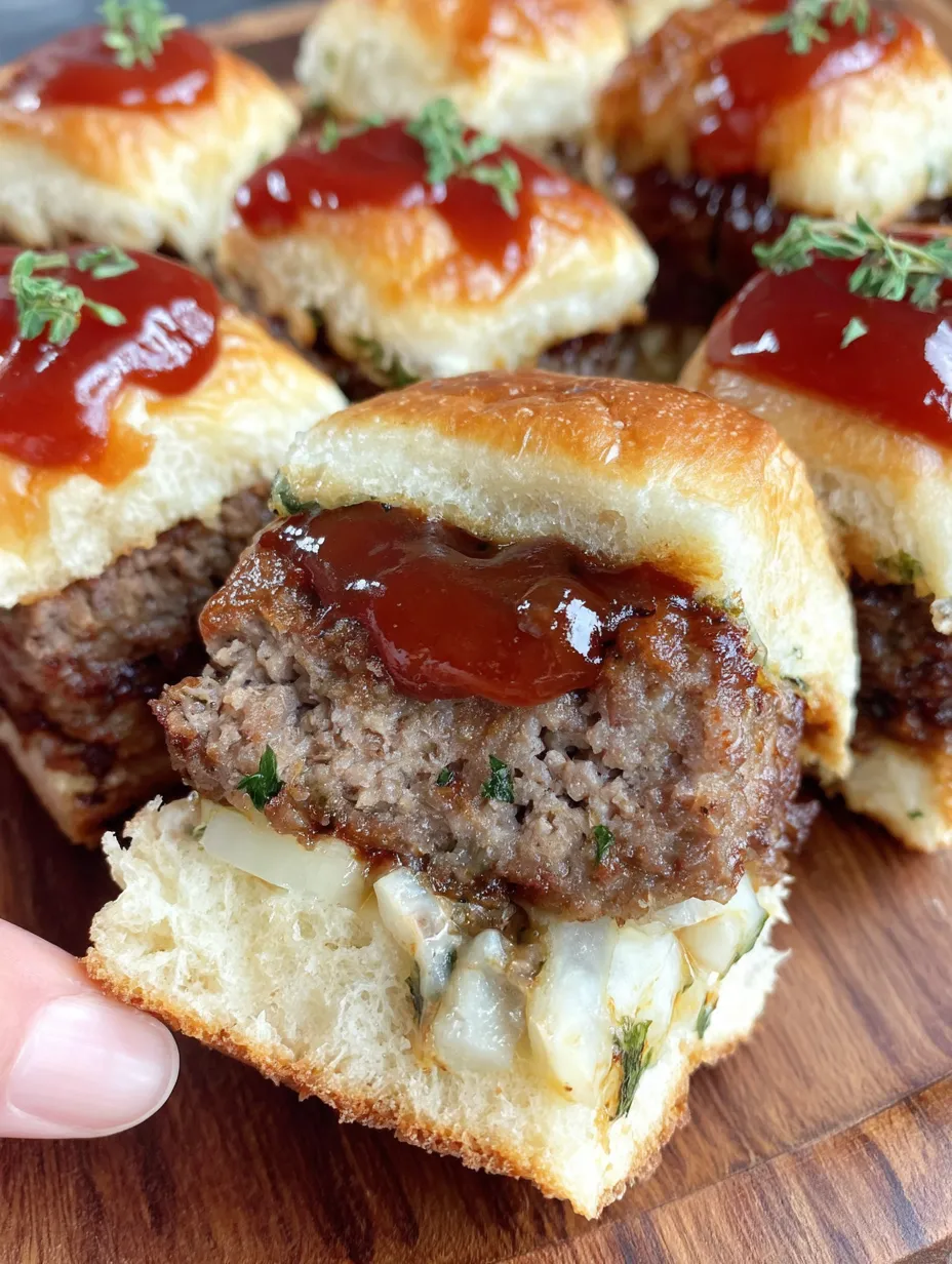 Mini Meatloaf Sliders on Hawaiian Rolls