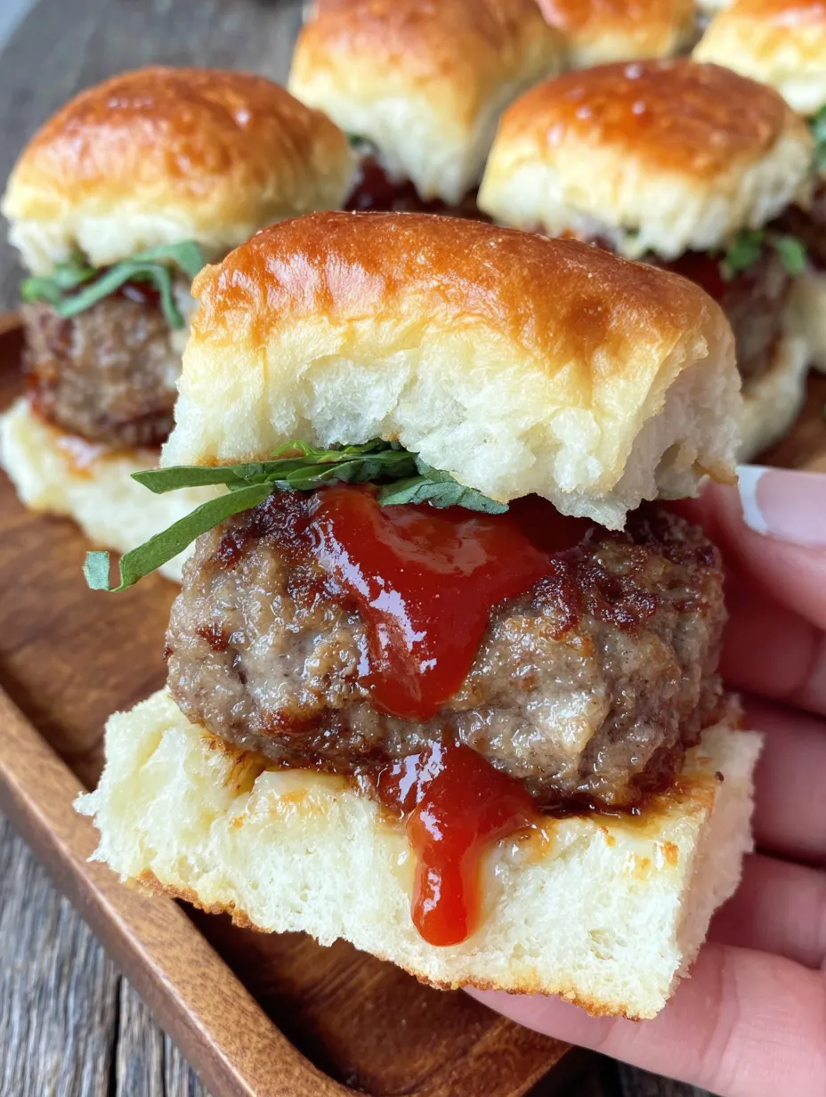 Mini Meatloaf Sliders on Hawaiian Rolls