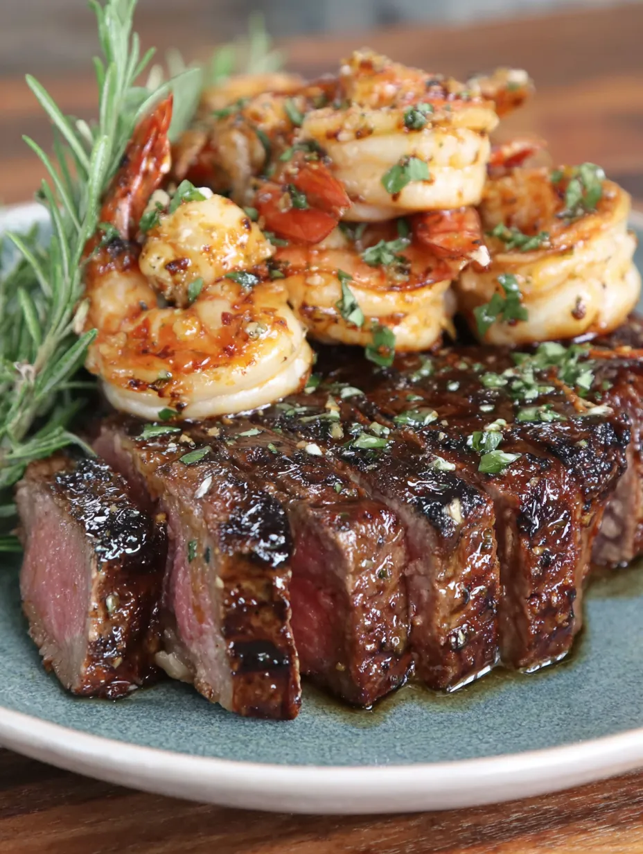 Hot Honey Steak and Shrimp