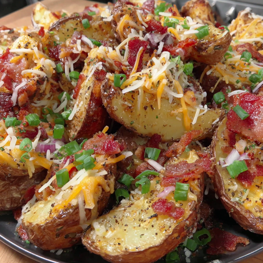 Loaded Air Fryer Potato Wedges