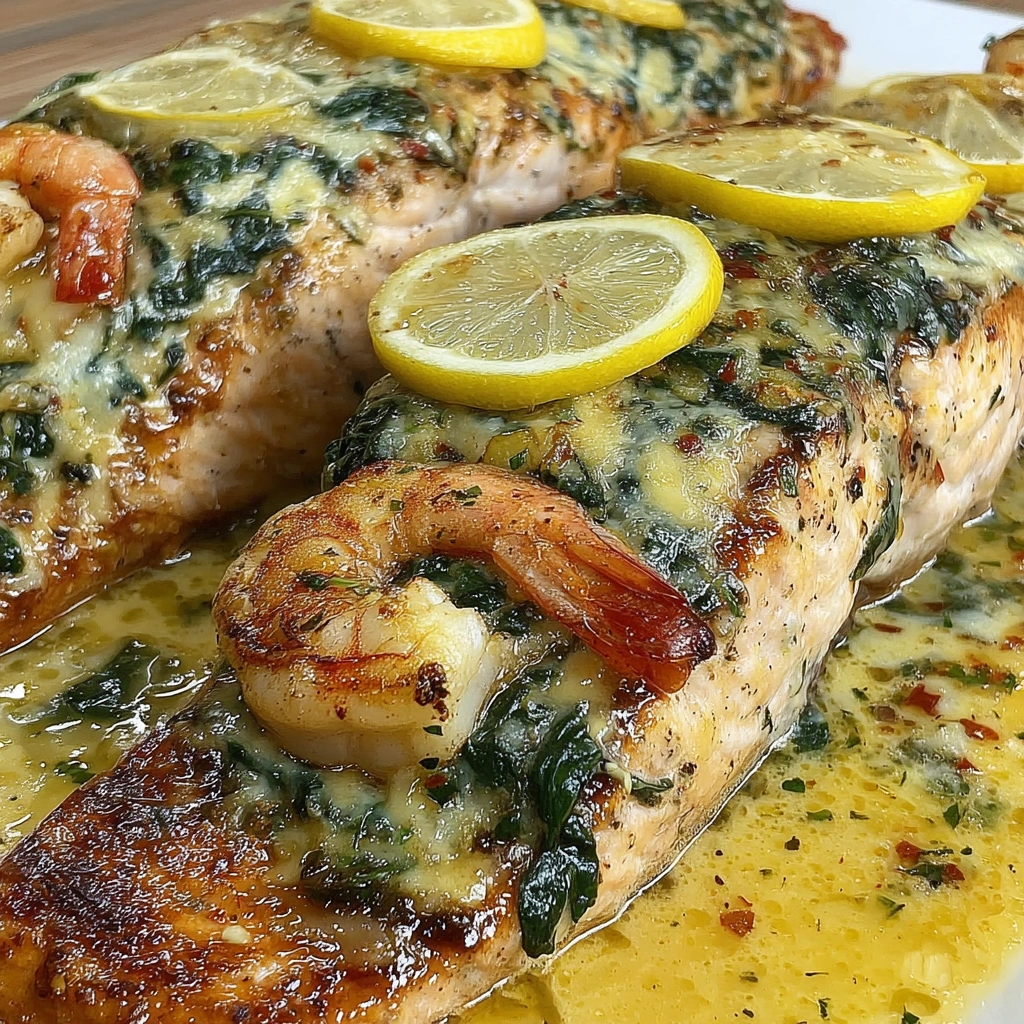 Honey Glazed Stuffed Salmon