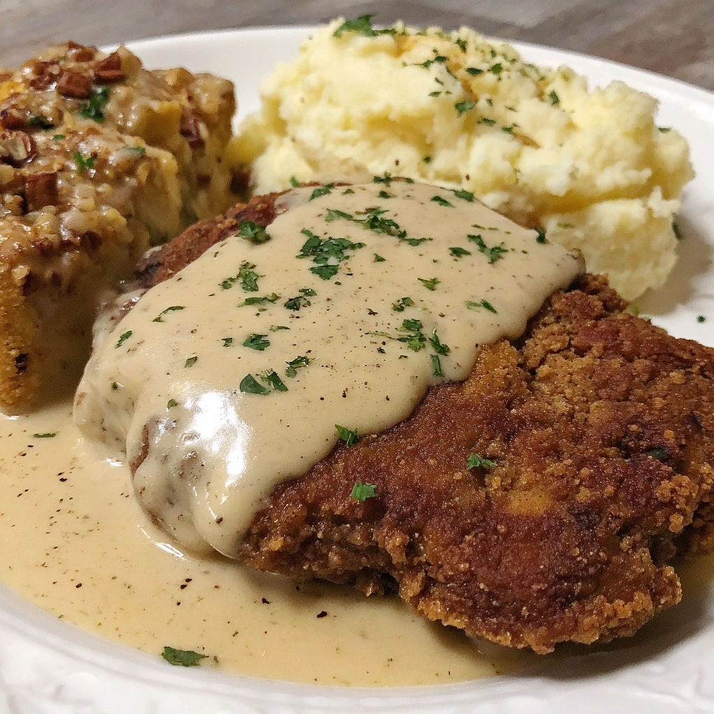 Chicken Fried Steak with White Gravy