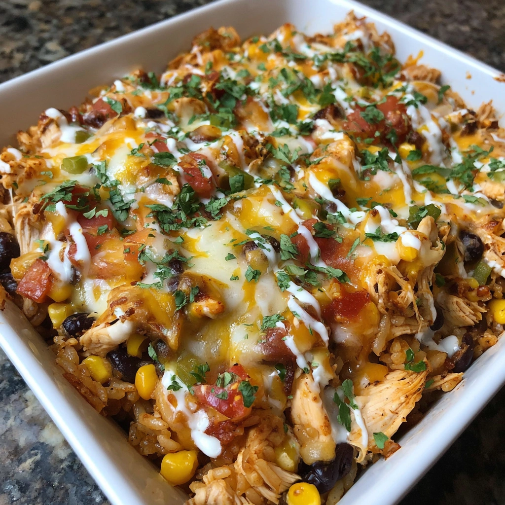 Southwest Chicken and Rice Casserole