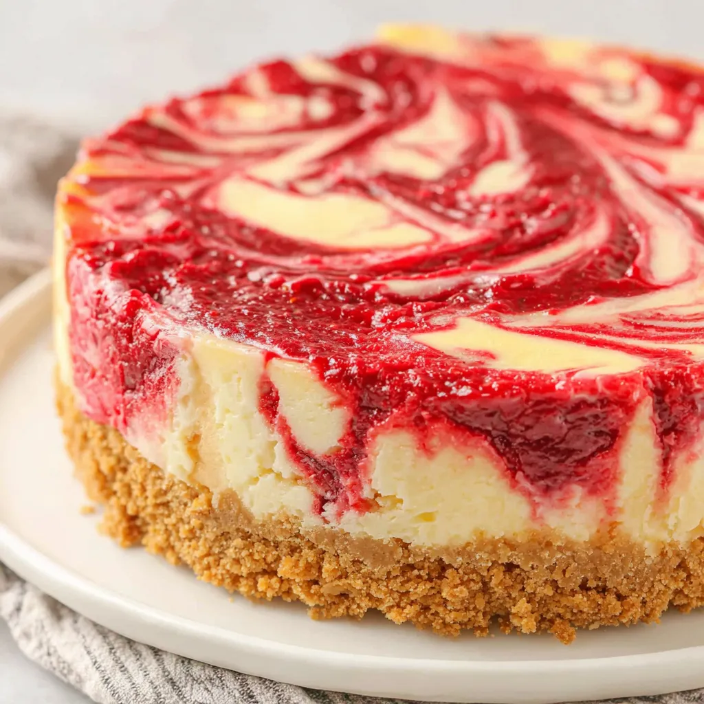Strawberry Swirl Cheesecake