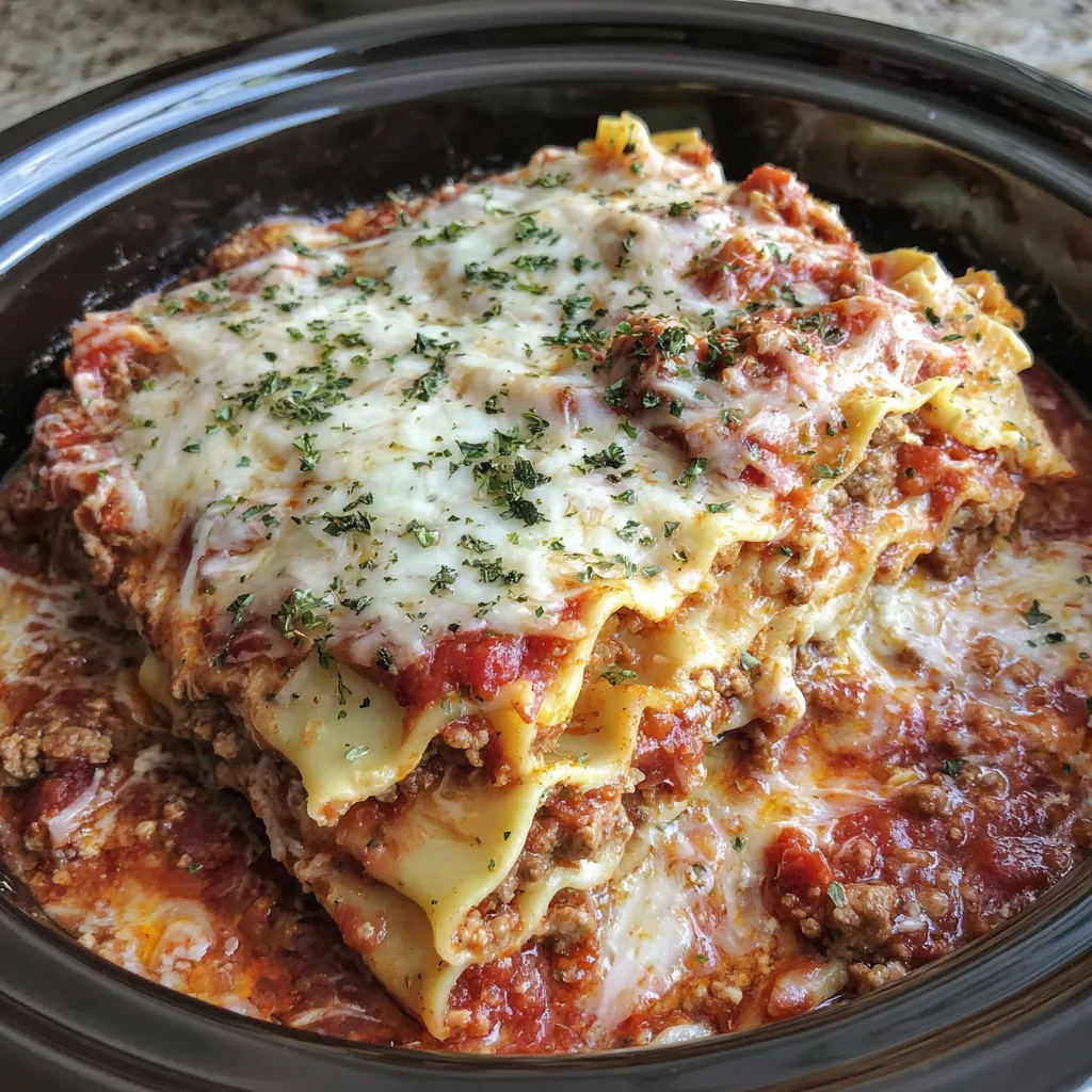 The Best Crockpot Lasagna