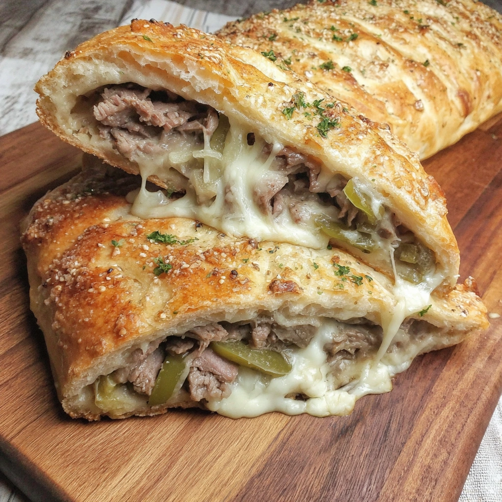 Philly Cheesesteak Stromboli (Better Than Takeout!)