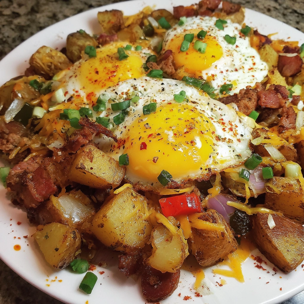 Bacon Sausage and Potato Breakfast Skillet