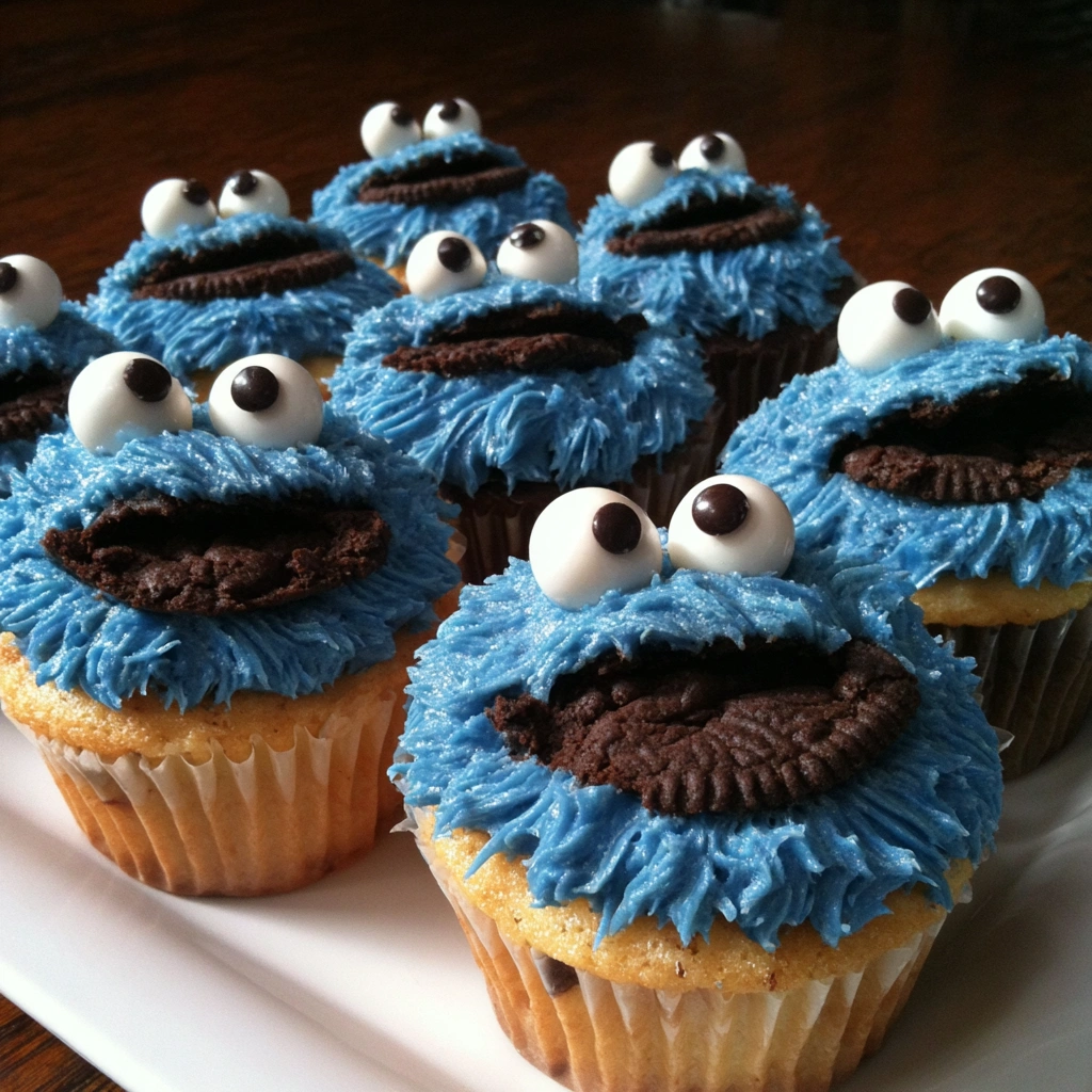 Cookie Monster Cupcakes