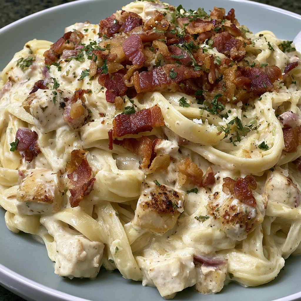 Creamy Chicken Bacon Alfredo
