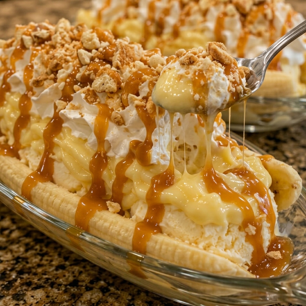 BANANA PUDDING BANANA SPLIT BOATS
