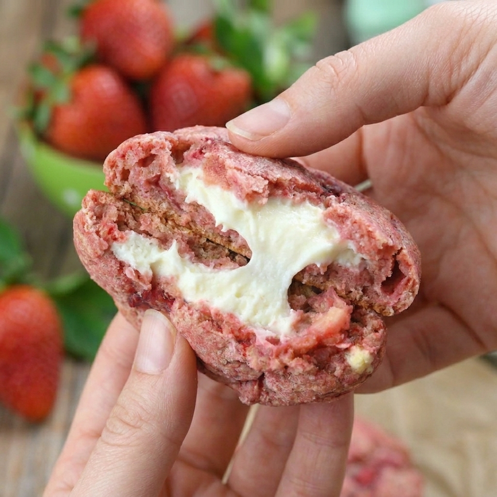 strawberry-cheesecake-cookies