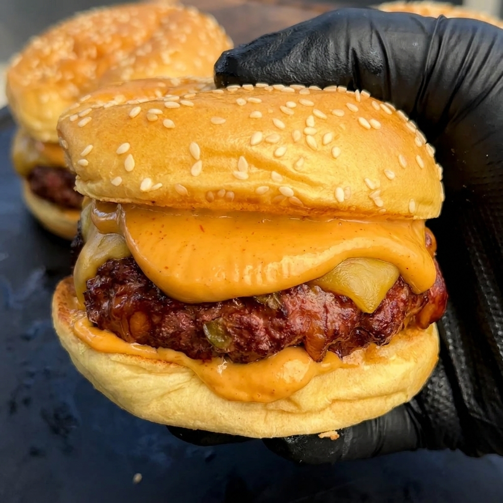 Smoked Cheddar Jalapeño Stuffed Burgers
