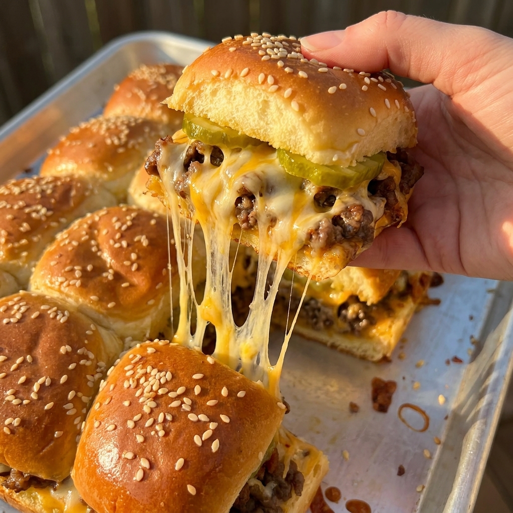 Bacon Cheeseburger Pickle Ranch Sliders