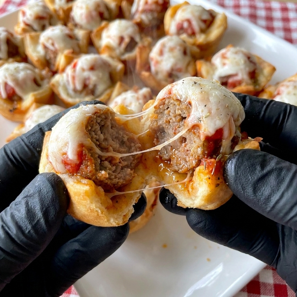 Mini Meatball Cupcakes