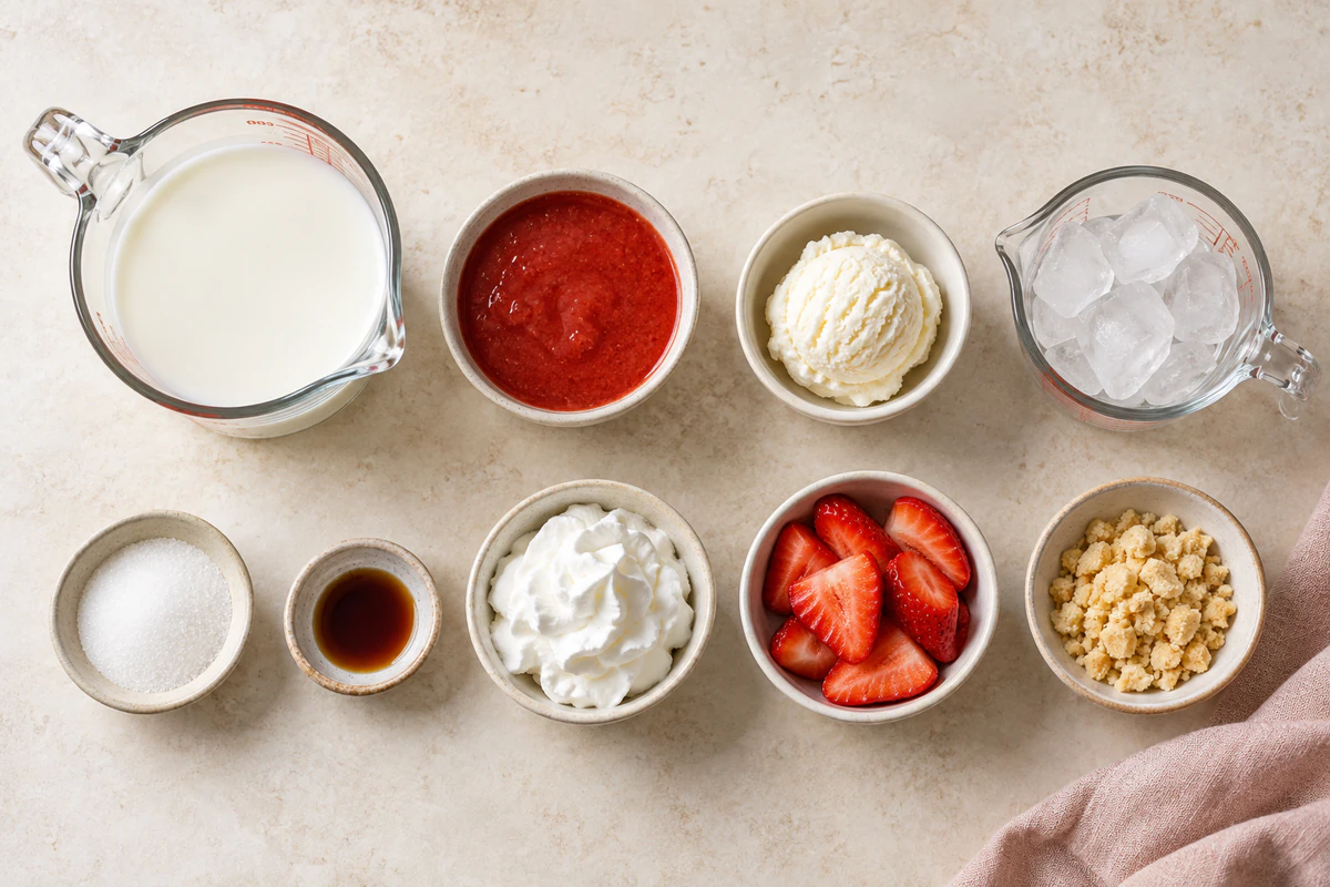 Exact measured ingredients for Starbucks Strawberry Shortcake Frappuccino