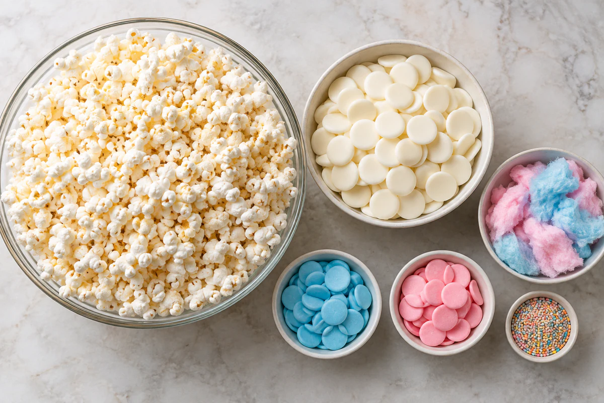Exact measured ingredients for Cotton Candy Popcorn