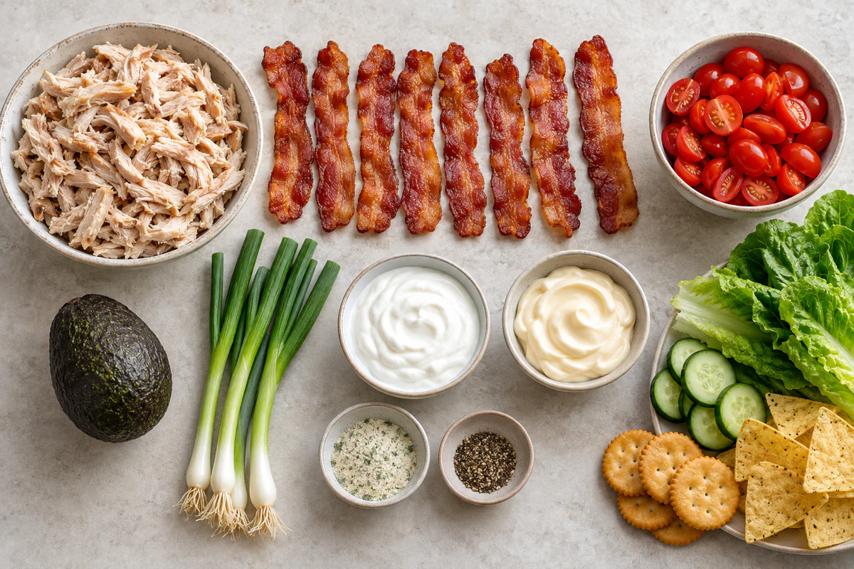 Exact measured ingredients for BLT Chicken Salad
