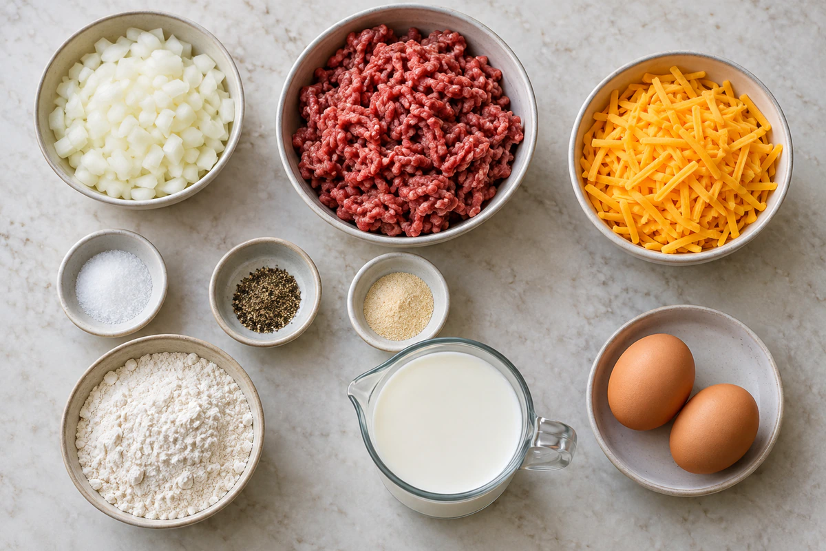 Exact measured ingredients for Pioneer Woman Cheeseburger Pie