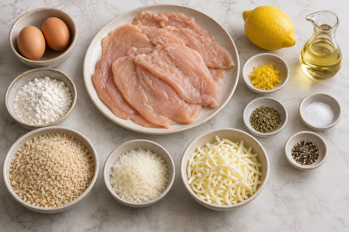 Exact measured ingredients for Lemon Chicken Romano