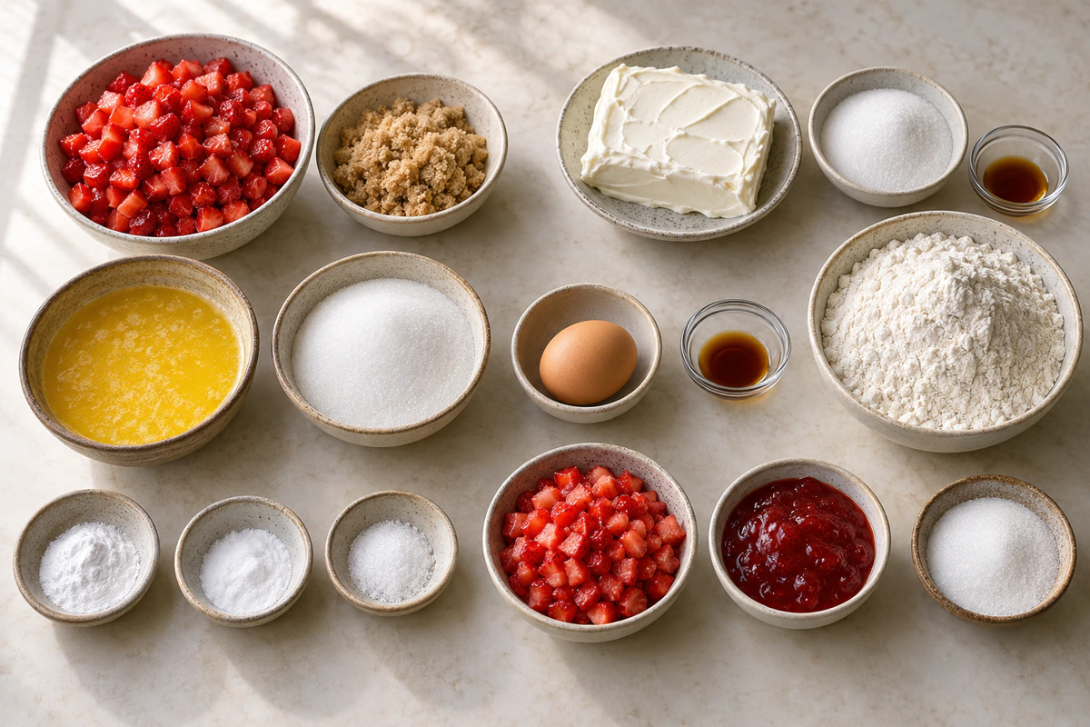 Exact measured ingredients for Strawberry Cheesecake Cookie