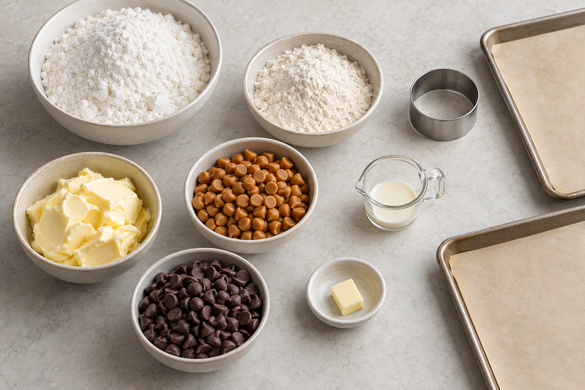 Exact measured ingredients for Twix Cookies