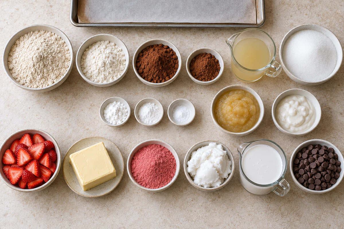 Exact measured ingredients for Easy Chocolate Swiss Roll