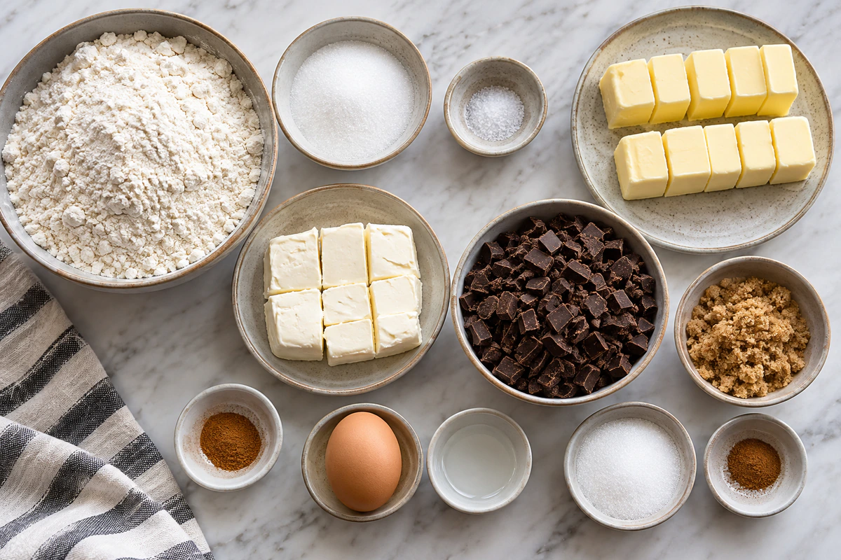 Exact measured ingredients for Chocolate Rugelach
