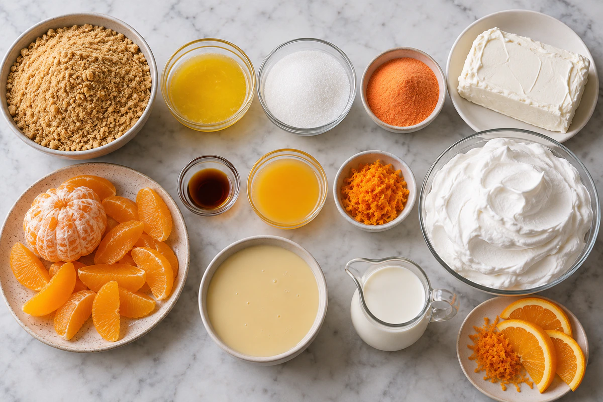 Exact measured ingredients for Orange Creamsicle Pie