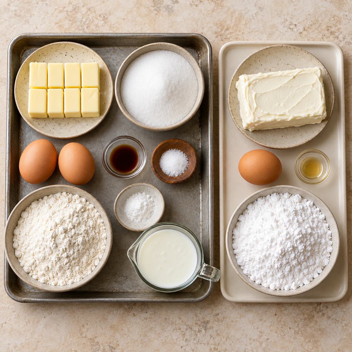 Exact measured ingredients for Best Gooey Butter Cake Without Cake Mix