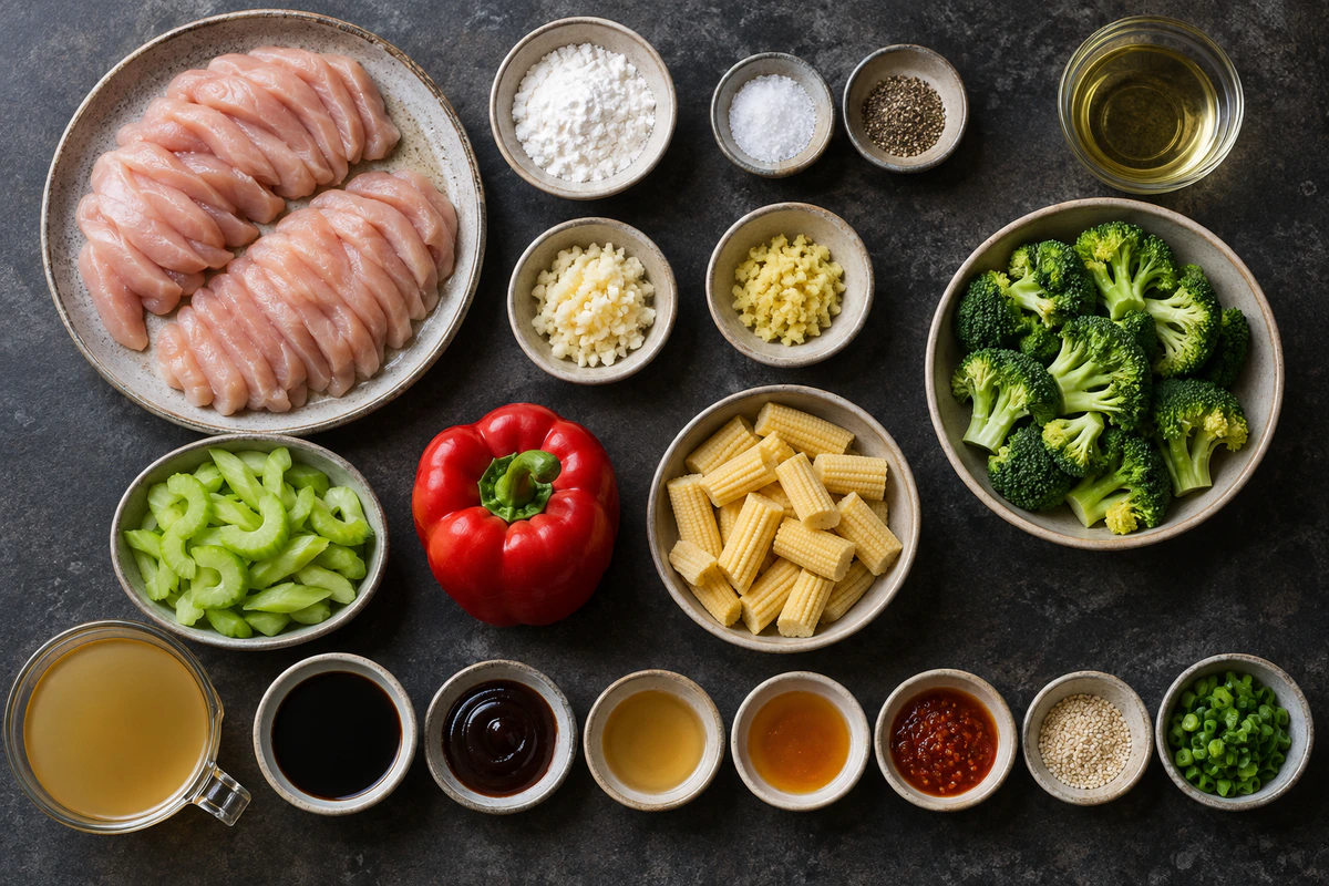 Exact measured ingredients for Hunan Chicken