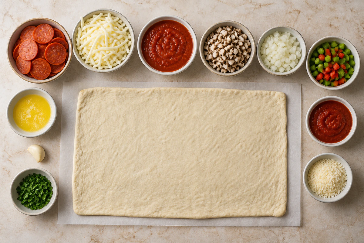 Exact measured ingredients for Pizza Rolls