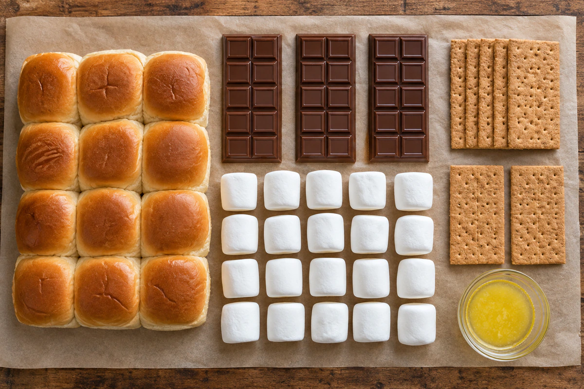 Exact measured ingredients for S’mores Sliders