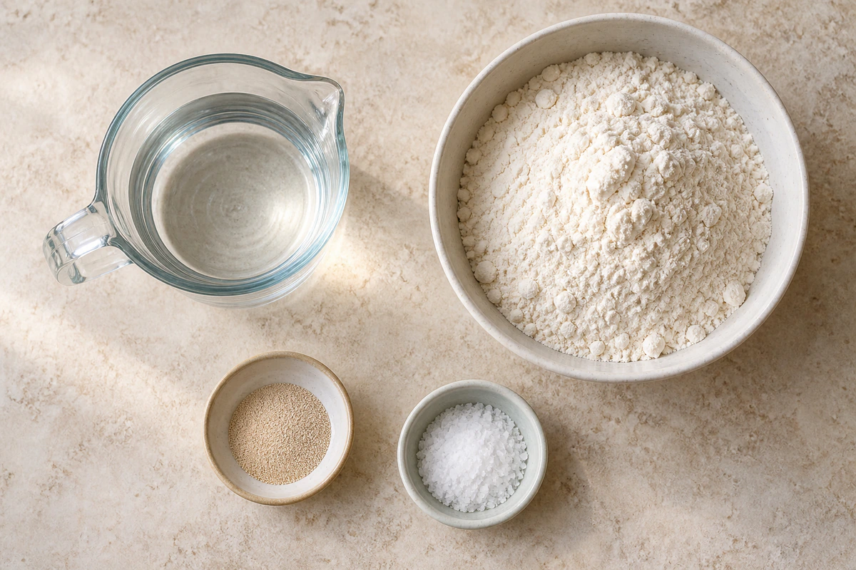 Exact measured ingredients for Easy Homemade Bread