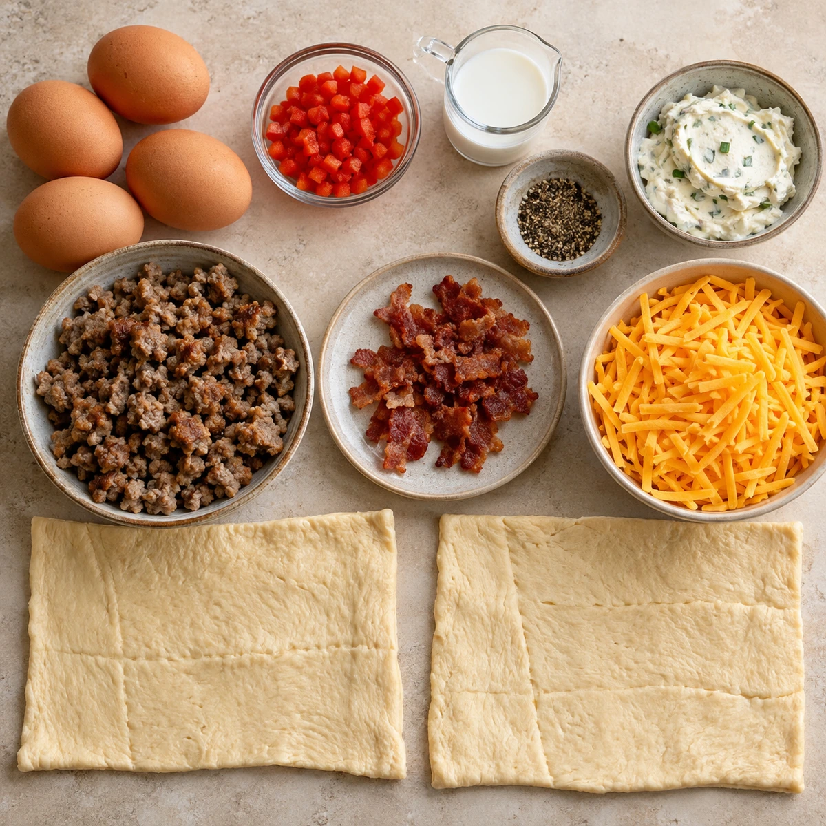 Exact measured ingredients for Breakfast Rolls