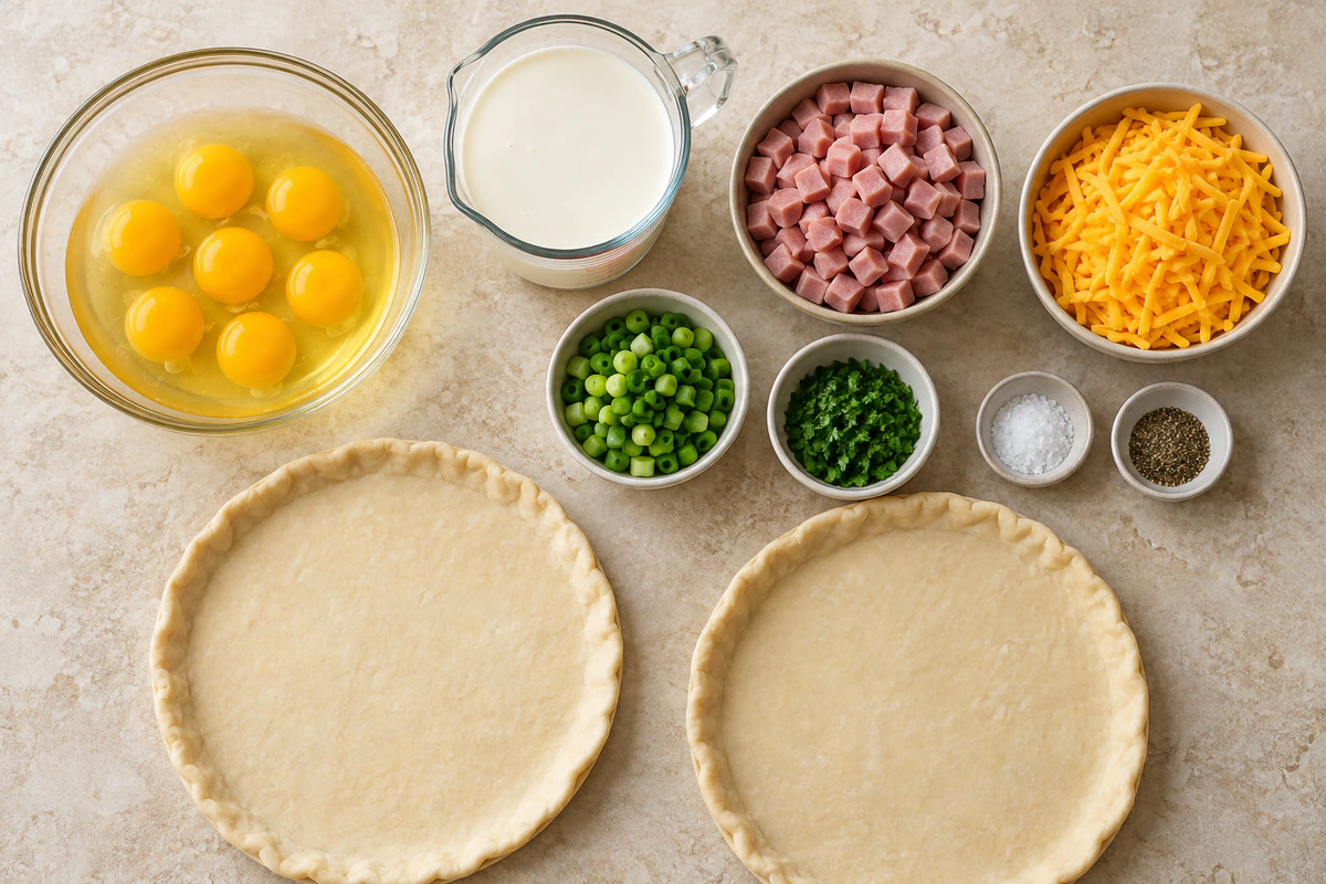 Exact measured ingredients for Mini Quiche