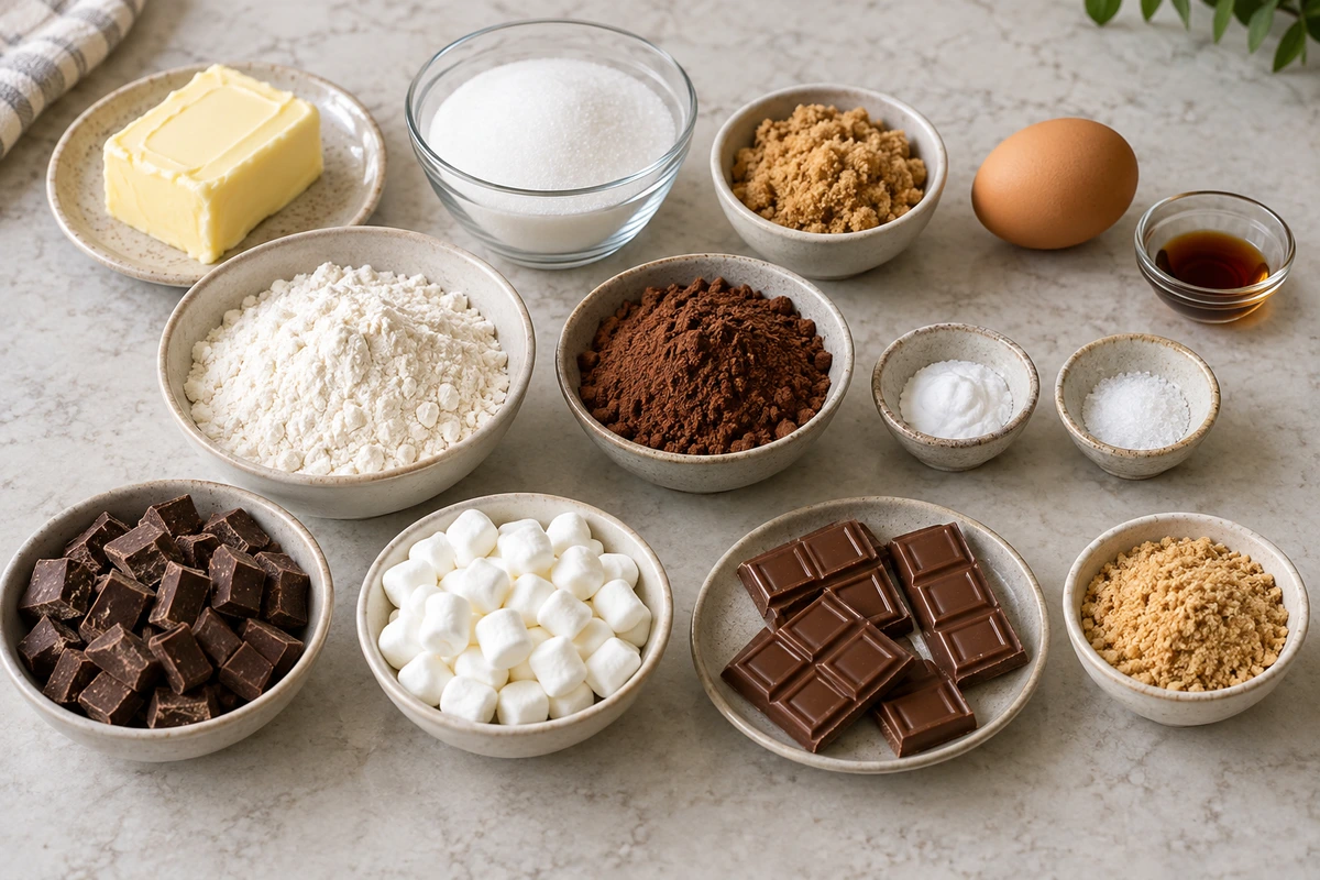 Exact measured ingredients for Hershey's Chocolate S'mores Cookies