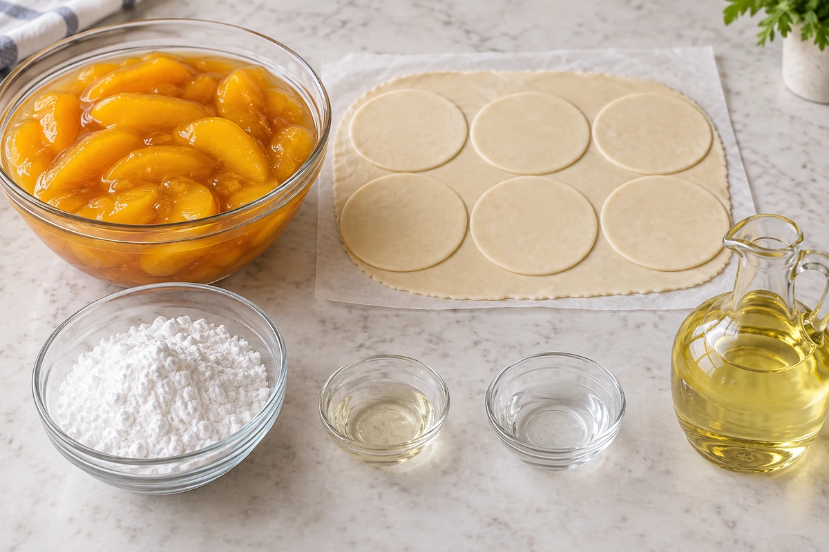 Exact measured ingredients for Peach Hand Pies