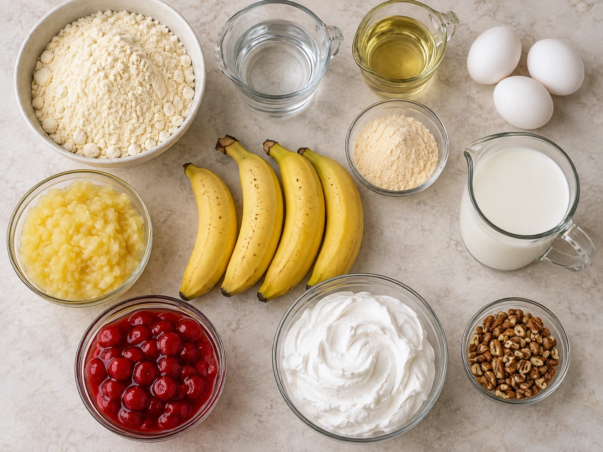 Exact measured ingredients for Punch Bowl Cake