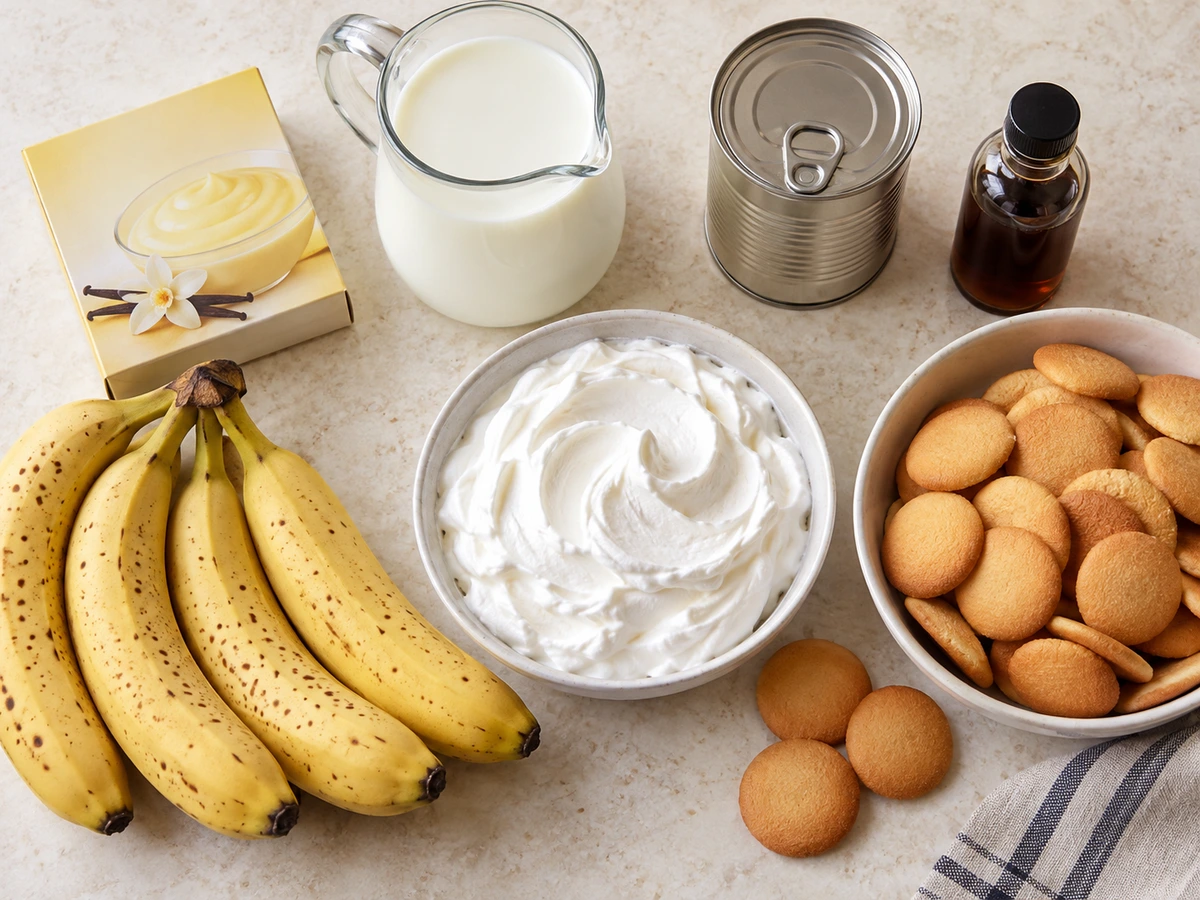 Exact measured ingredients for Banana Pudding