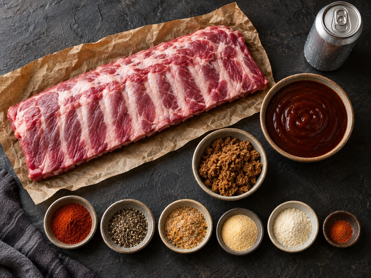 Exact measured ingredients for BBQ Rib Recipe