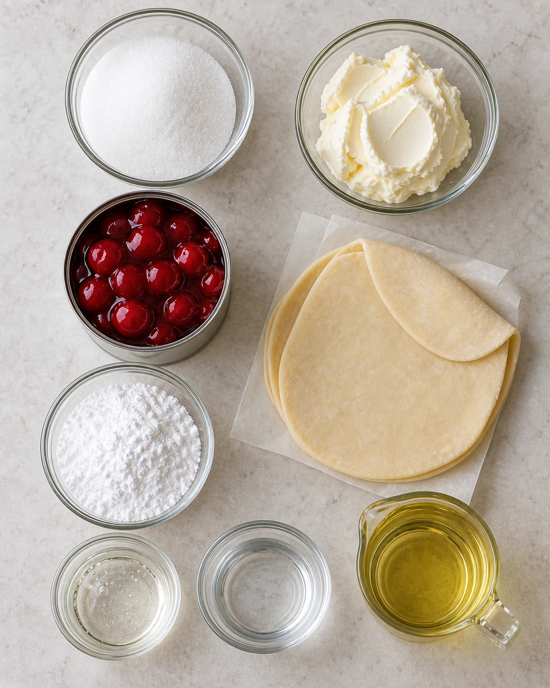Exact measured ingredients for Cherry Cheesecake Hand Pies