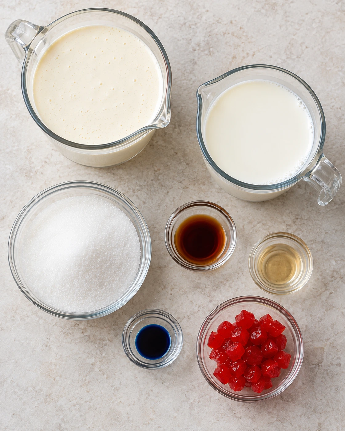 Exact measured ingredients for Blue Moon Ice Cream