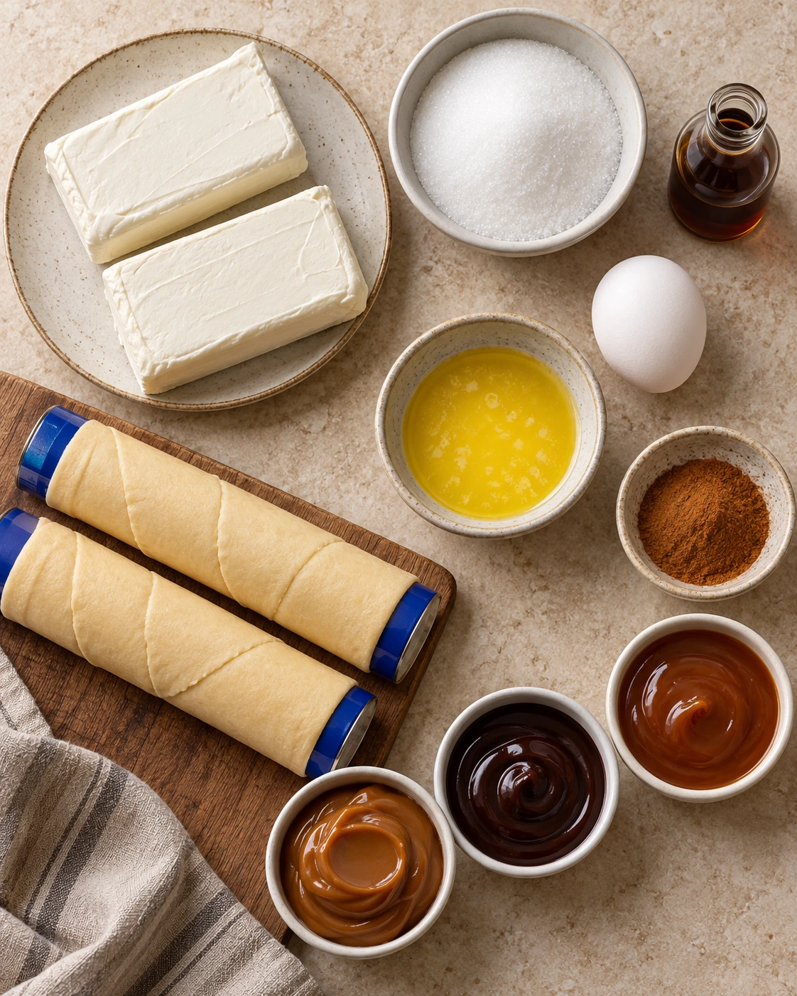 Exact measured ingredients for Churro Cheesecake Bites