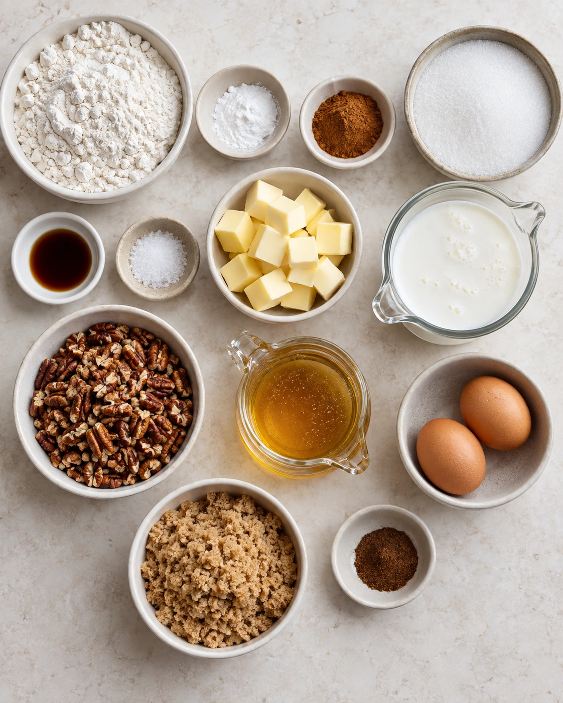 Exact measured ingredients for Pecan Pie Cobbler