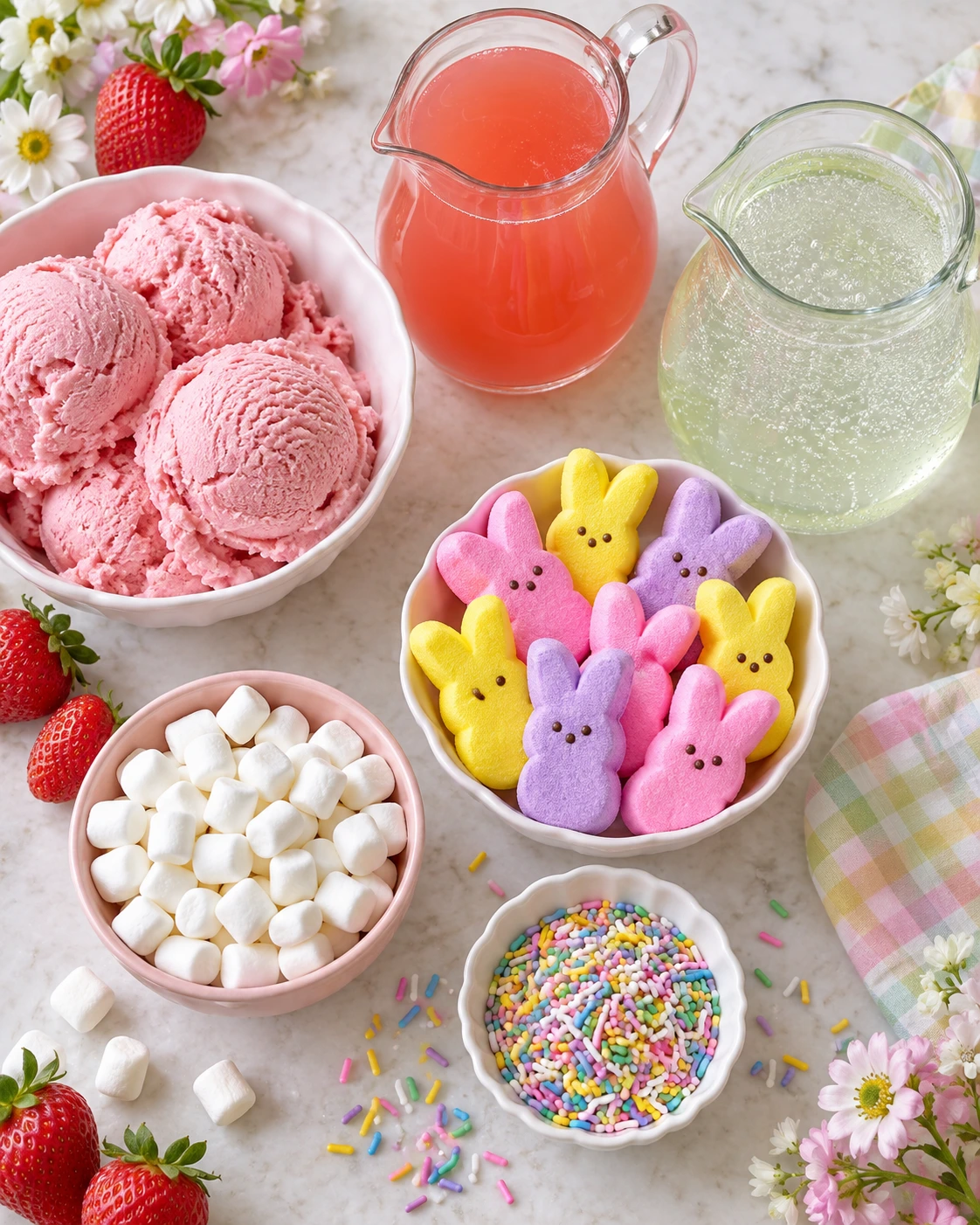 Exact measured ingredients for Easter Bunny Punch
