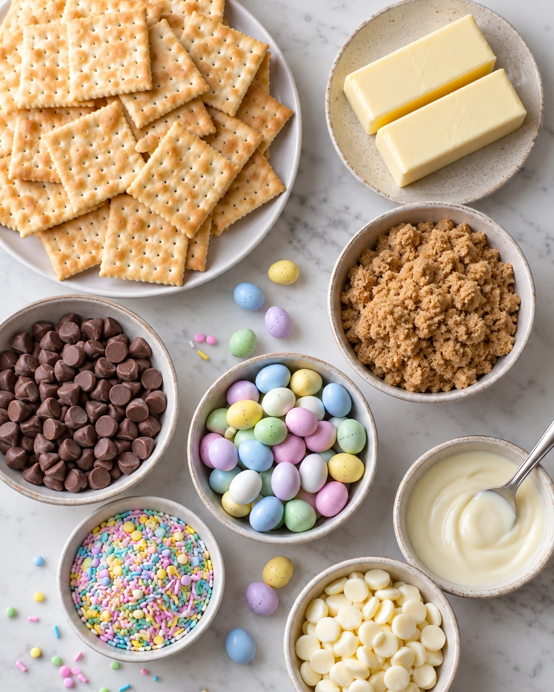 Exact measured ingredients for Easter Toffee