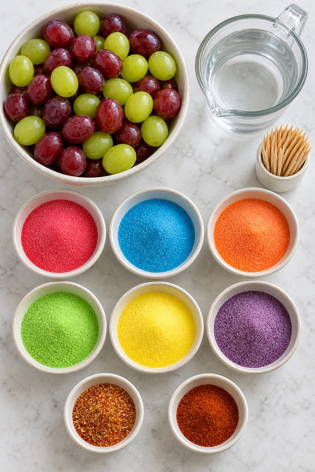 Exact measured ingredients for Frozen Candy Grapes with Jell-O