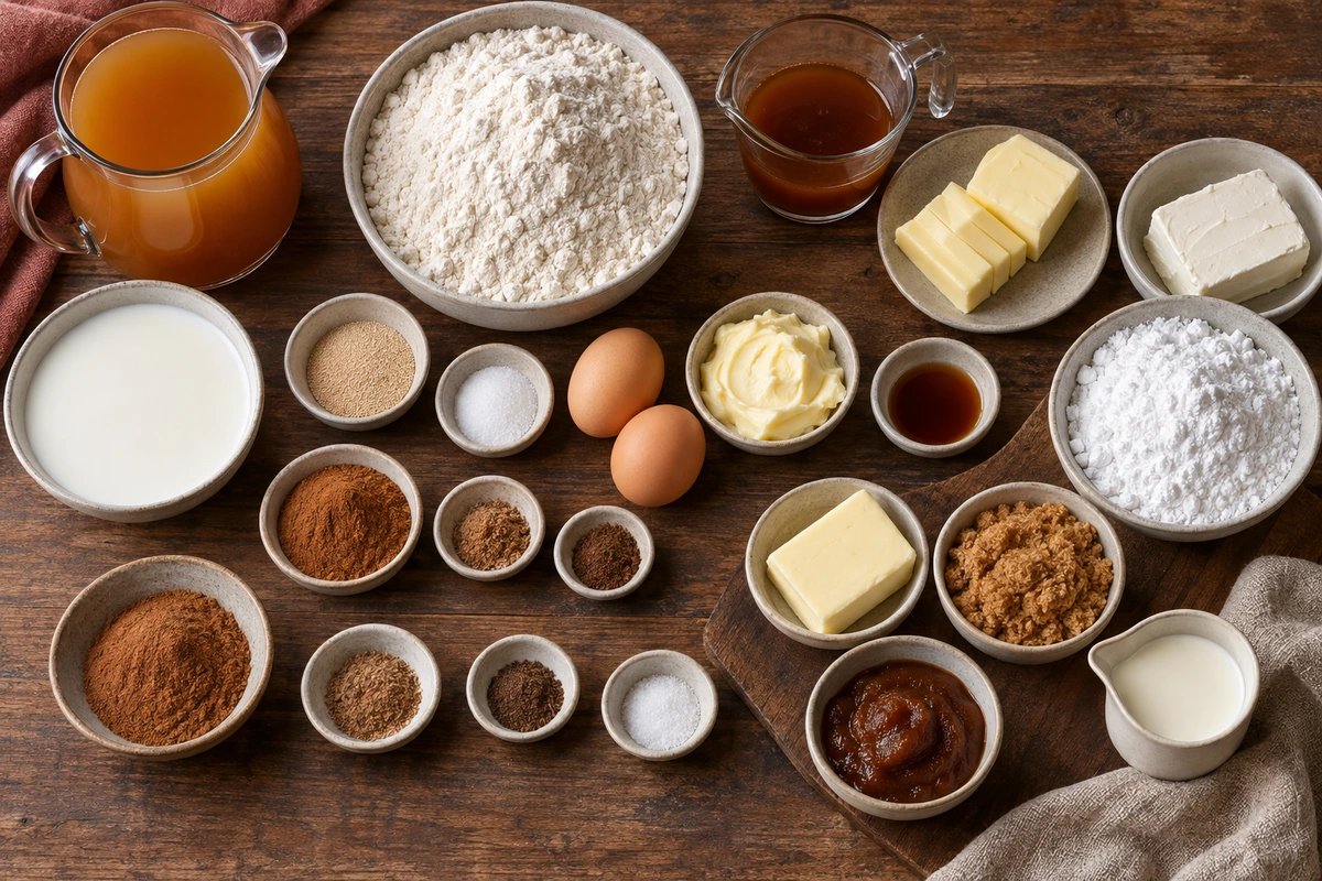 Exact measured ingredients for Easy Apple Cinnamon Rolls