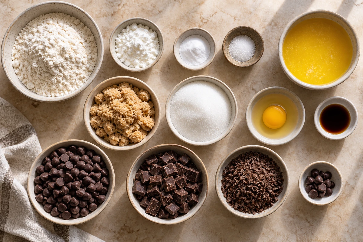 Exact measured ingredients for New York Times Chocolate Chip Cookies