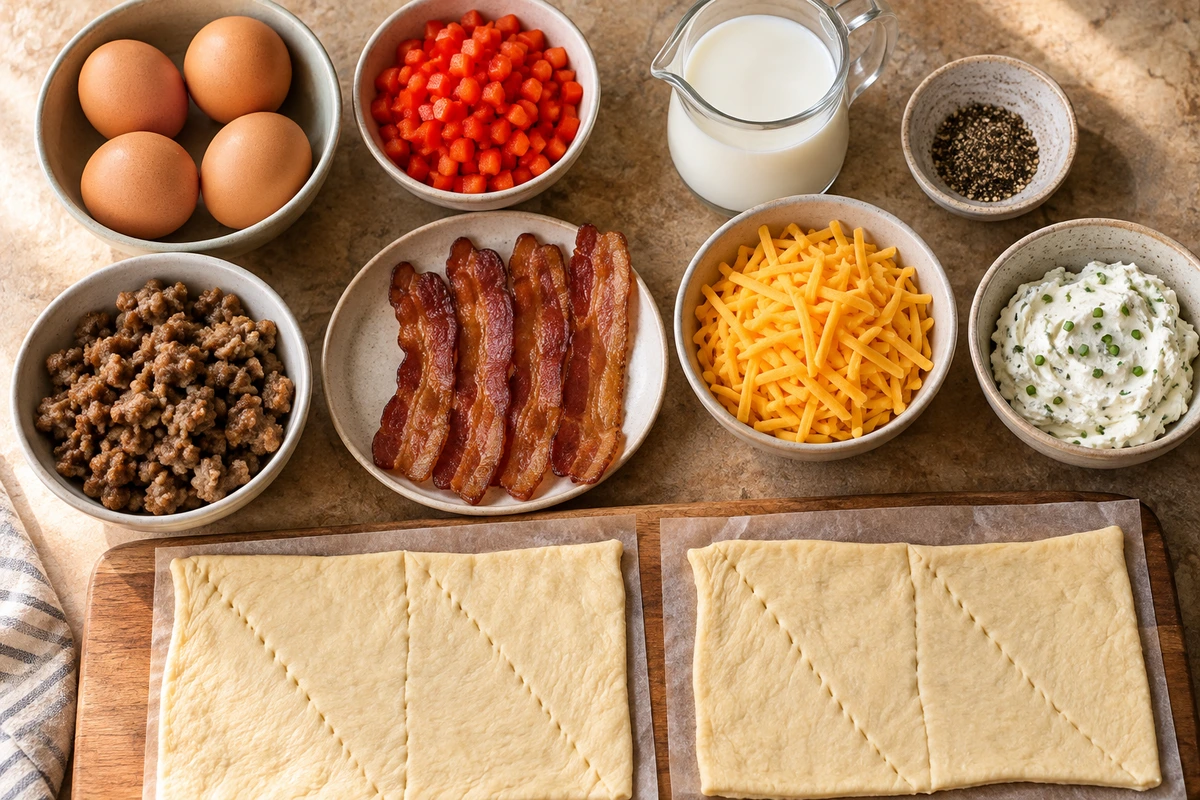 Exact measured ingredients for Breakfast Rolls